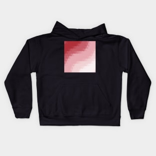 Mosaic of Dark To Light Pink Stripes Kids Hoodie